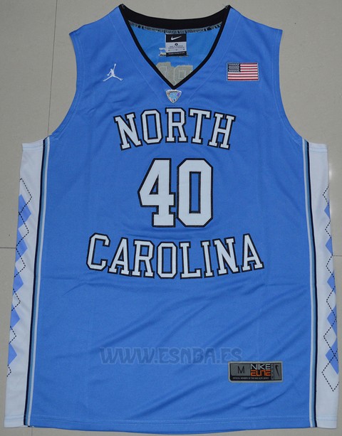 Camiseta NCAA North Carolina Tar Heels Harrison Barnes #40 Azul